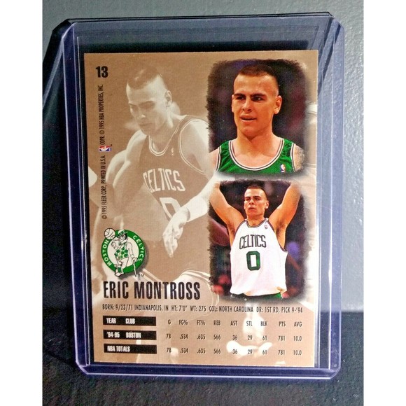 1995-96 Eric Montross Fleer Ultra #13 Basketball Card - Picture 2 of 2